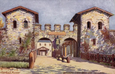 Saalburg, Porta Decumania, Von Aussen